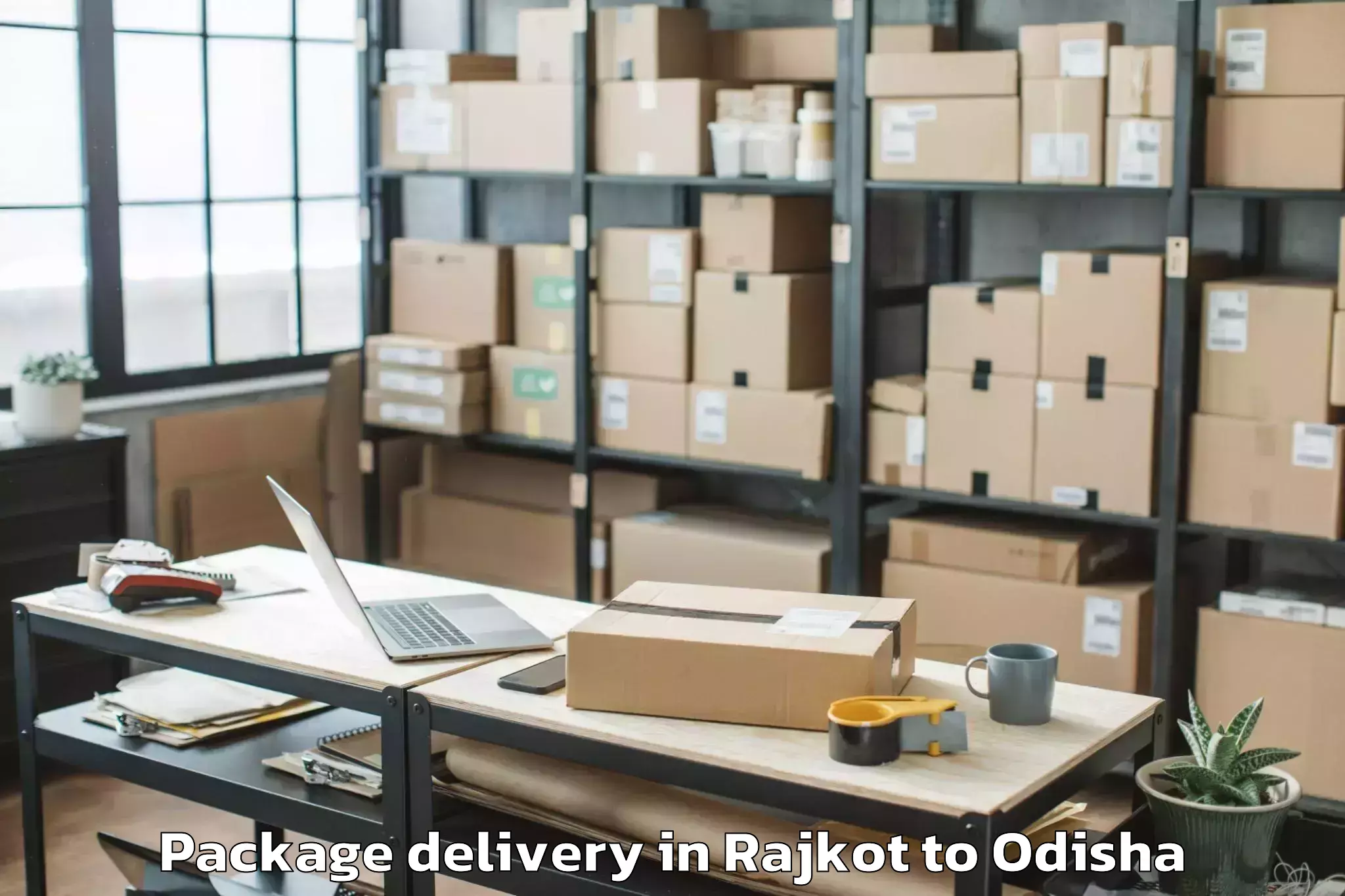 Quality Rajkot to Bansada Package Delivery